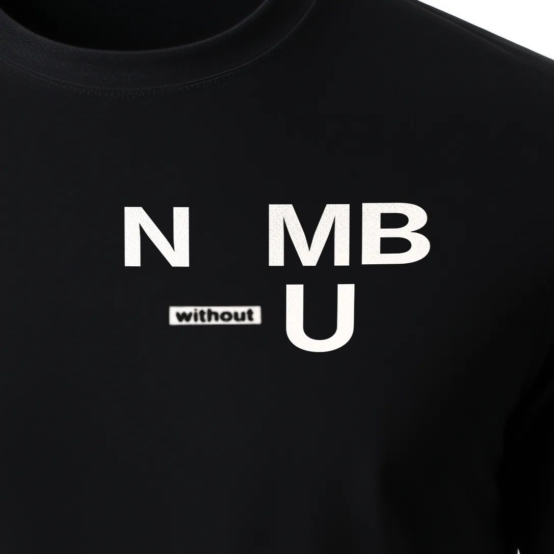 N-MB "Without U" T-Shirt (Black) view 3