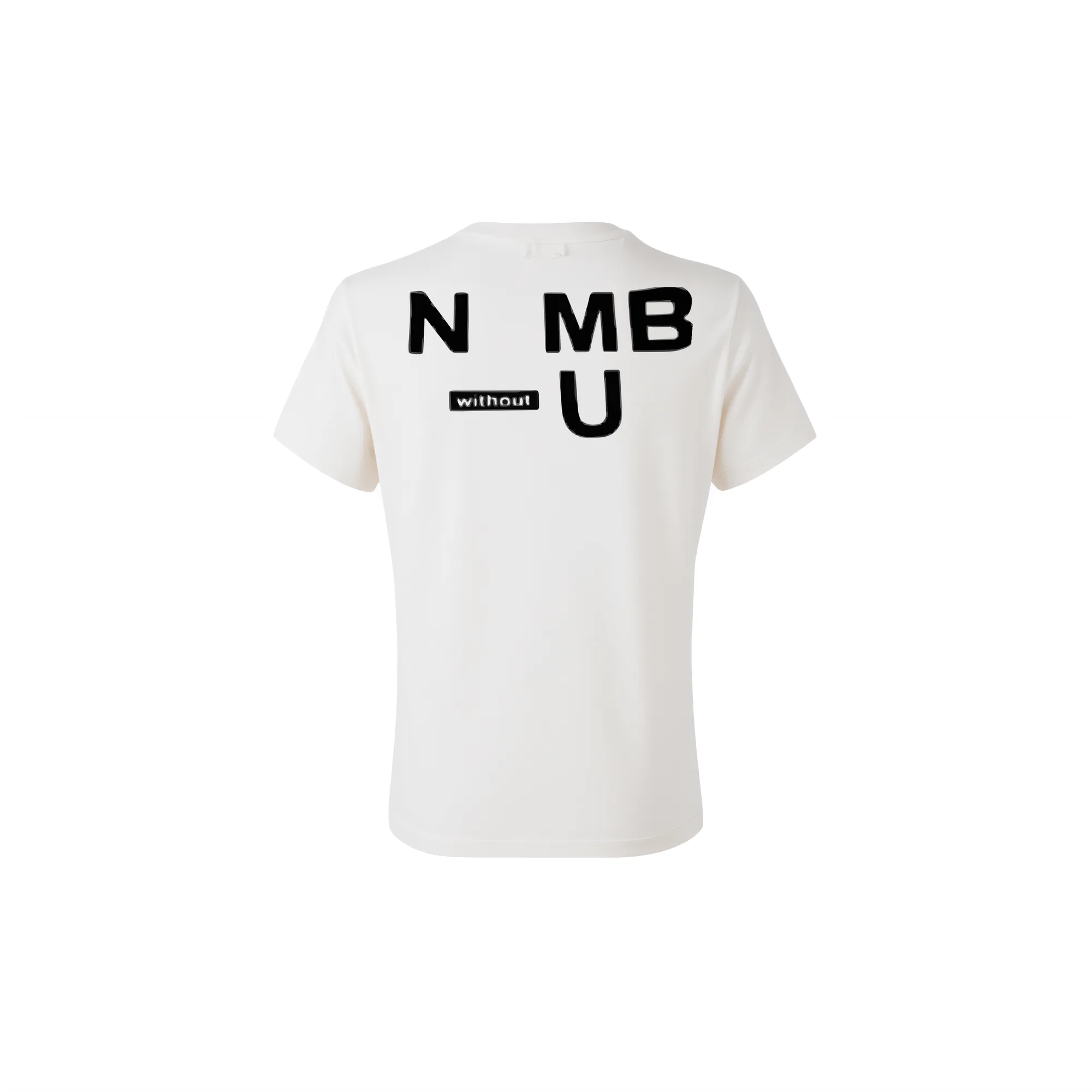 N-MB "Without U" T-Shirt (White) view 2